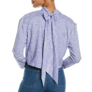 NWT ASTR Periwinkle Sketch Tie-Back Blouse - size M
